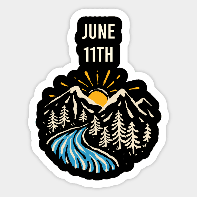 Landscape June 11th 11 Sticker by blakelan128